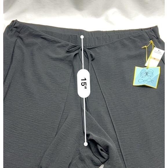 Cece Women's High-Waist Wide Leg Split Leg Pant Black Plus Size 2X Palazzo NWT - Picture 6 of 9